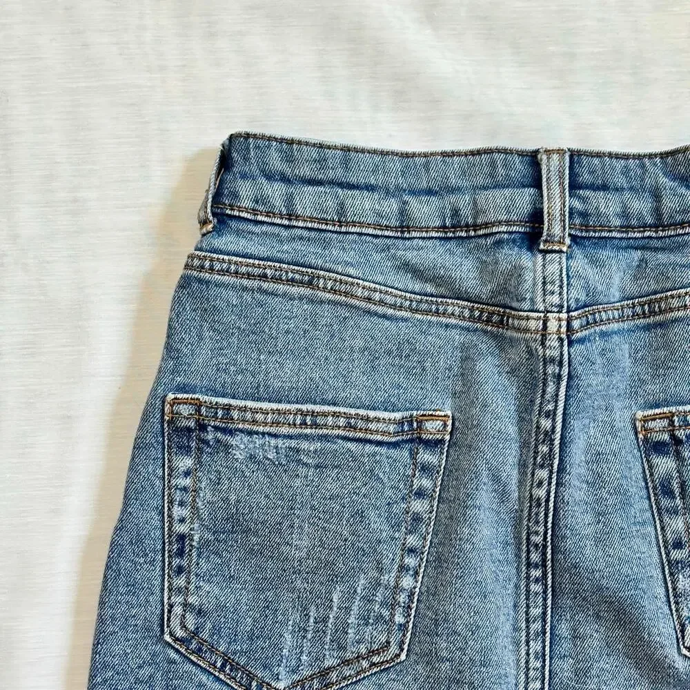Wild Fable Denim Mini Skirt Blue Jean Women's Size 2 Mid Rise 5-Pocket